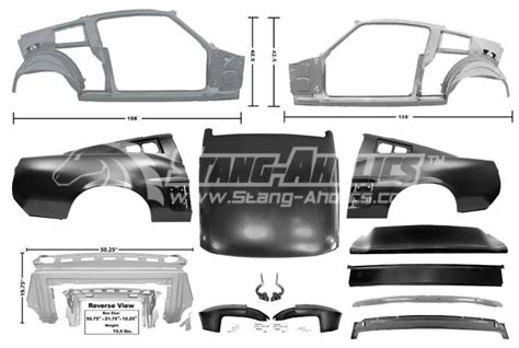 1998 mustang sheet metal|ford mustang sheet metal body.